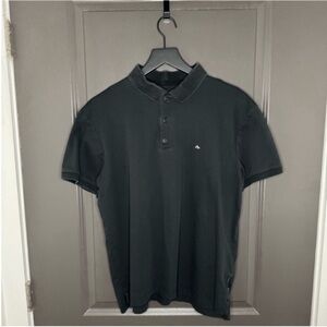 🔥🔥 RARE! Men's Rag & Bone Men’s Interlock Polo Shirt | 100% Cotton | XL | Black